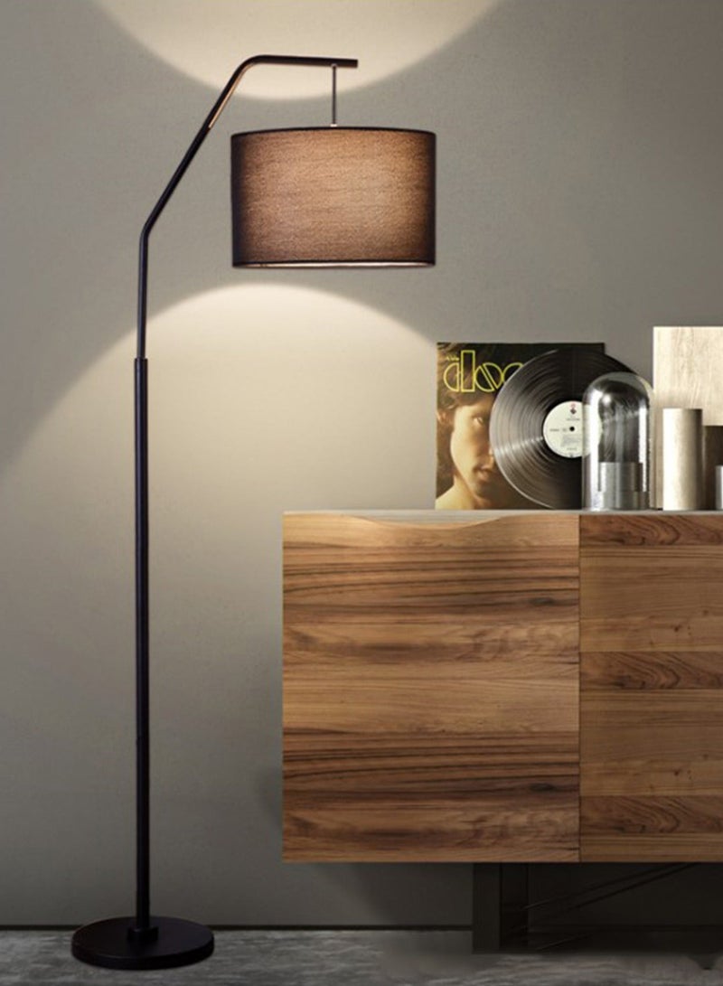 شاربدو مصباح أرضي LED رأسي بسيط إسكندنافي دافئ مضاد للوهج لحماية العين مصباح قائم لغرفة النوم وغرفة المعيشة إضاءة أرضية مع عاكس الضوء من القماش - Image 3